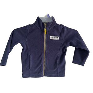 Carters Fleece Boys Jackets Windbreaker Sz 3T Toddler Navy Blue with Yellow Zipp